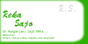 reka sajo business card